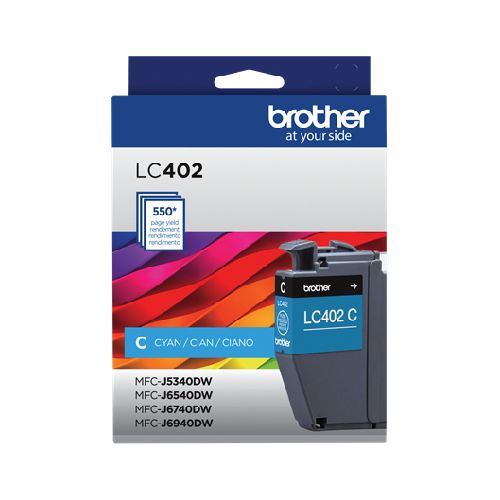 CONSUMIBLES E INSUMOS TINTA PARA IMPRESORAS BROTHER LC402CS Cartucho De Tinta Brother Lc402cs Original, Cian, Rendimiento Estándar