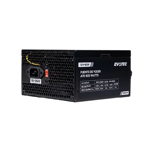 Fuente De Poder Evotec Ev-600 600 W, Atx Non-modular  