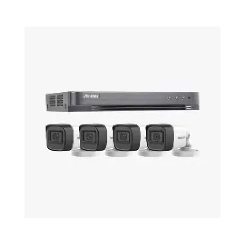 vigilancia Kit Dvr/nvr Con Camaras Hikvision Hik5mpslq-kit(b) Kit De Vigilancia Hikvision Cctv, Dvr 4 Canales, 4 Camaras Con Microfono, 5mp, Ip67, Con Accesorios