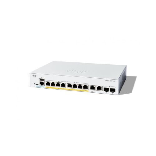 REDES SWITCH CISCO C1200-8FP-2G Switch Cisco C1200-8fp-2g Gestionado, L2/l3, Rj-45 8, Gigabit Ethernet (10/100/1000), Blanco