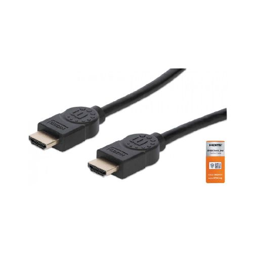 Cable Hdmi Manhattan Canal Ethernet, 1 M, 18 Gbit/s, Negro  