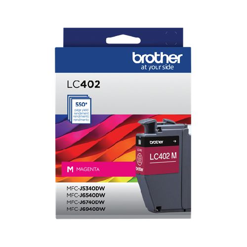 Cartucho De Tinta Brother Lc402ms Original, Magenta, Rendimiento Estándar  