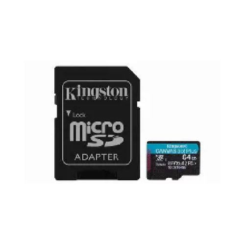 memorias Memorias Micro Sd Kingston Sdcg3/64gb Memoria Micro Sd Kingston Canvas Go Plus, 64gb, Velocidad 170 Mb/s, Clase 10