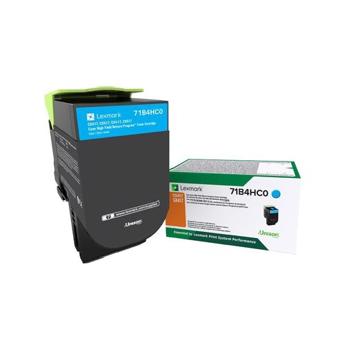 CONSUMIBLES E INSUMOS TONERS LEXMARK 71B4HC0 Tóner Lexmark 71b4hc0 Original, Azul