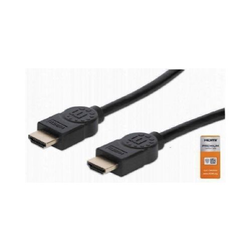 Cable Hdmi Manhattan Hdmi, Alta Velocidad Con Canal Ethernet, 3 Metros, Hdmi, 3d, 18 Gbit/s, Negro  