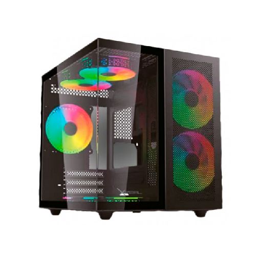 Gabinetes gabinetes computadora xzeal XZGAMC1B Gabinete Gamer Xzeal Cubo, Ventana Cristal, 2x Vent Frontales, 1x Vent Trasero 120mm, Negro