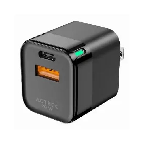 reguladores, nobreaks y energia Cargadores Usb Carro/casa Acteck Ac-935555 Cargador Acteck Energon Prime Carga Rapida, 1x Usb-a, 1x Usb-c, 20w