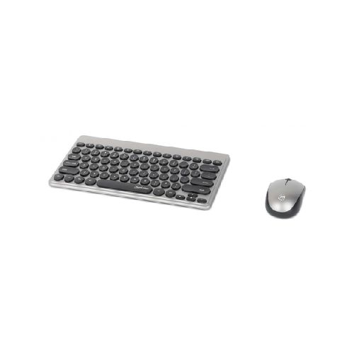 Kit Teclado Y Mouse Manhattan Interruptor De Membrana, Inalámbrico, Usb Tipo A, 1200 Dpi, Negro, Plata  