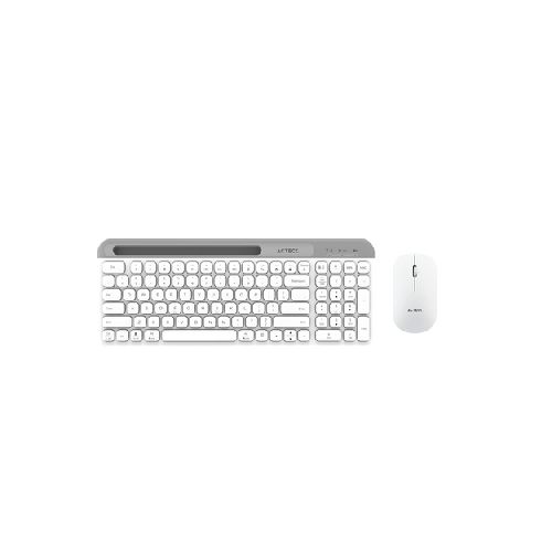 Kit De Teclado Y Mouse Acteck Creator Virtuos Silk Mk720, Inalambrico, Bluetooth, Blanco  