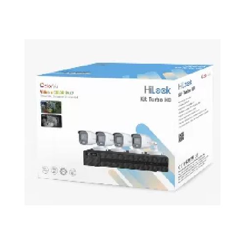 vigilancia Kit Dvr/nvr Con Camaras Hilook Hl-1080-cv/a Kit De Vigilancia Hilook Cctv, Dvr 4 Canales, 4 Camaras Colorvu Con Microfono, 2mp, Ip66, Con Accesorios