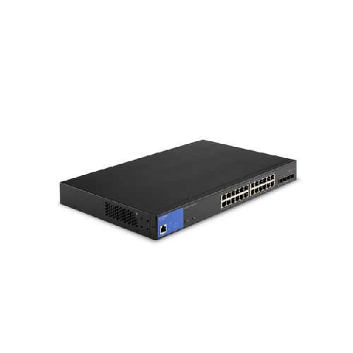 REDES SWITCH LINKSYS LGS328MPC Switch Linksys Lgs328mpc Gestionado, L3, Rj-45 24, Gigabit Ethernet (10/100/1000), (poe +) 24, Negro, Azul