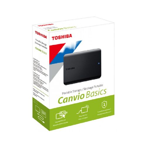 Discos duros, ssd y almacenamiento discos duros externos toshiba hdtb540xk3ca Disco Duro Externo Toshiba Canvio Basics 4tb, Usb-a 3.2, Negro