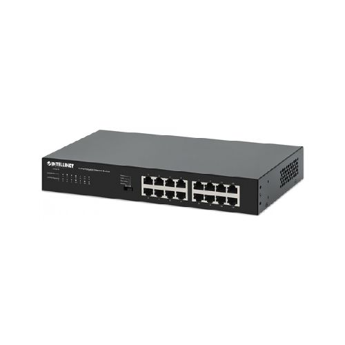 REDES SWITCH INTELLINET 561815 Switch Intellinet 561815 Rj-45 16, Gigabit Ethernet (10/100/1000), Negro