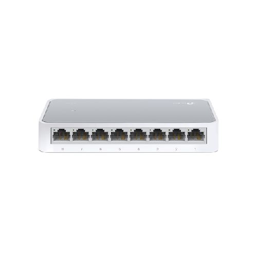 Switch Tp-link Tl-sf1008d, 8 Puertos, No Administrable, 10/100 Mbps, Color Blanco  