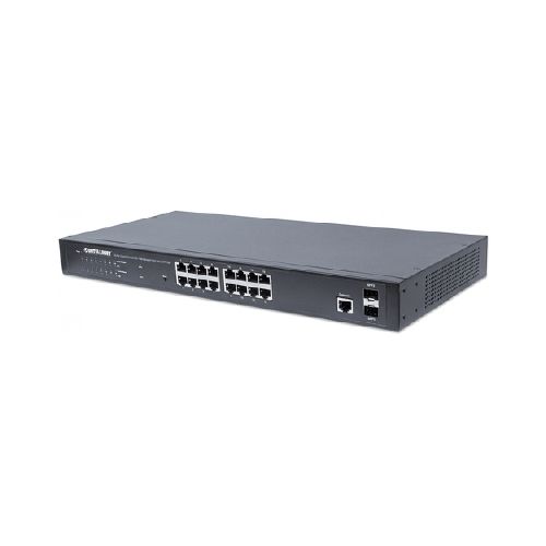 REDES SWITCH INTELLINET 561341 Switch Intellinet Gestionado, L2+, Rj-45 16, Gigabit Ethernet (10/100/1000), (poe +) 16, 1u, Negro