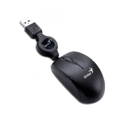 Mini Mouse Genius Micro Traveler, Retractil Usb, Negro  