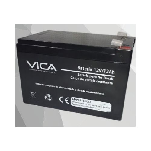 REGULADORES, NOBREAKS Y ENERGIA BATERIA PARA NO BREAK VICA VICA 12V-12AH Bateria Para Ups Vica 12v-12ah 12 V, 12 Ah, Negro