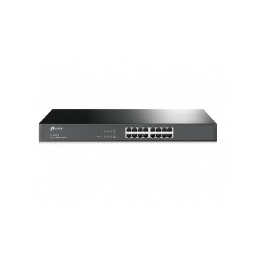 Switch De Red Tp-link 16 Puertos, Gigabit 10/100/1000mbps, Metalica, Montaje En Rack O Escritorio  