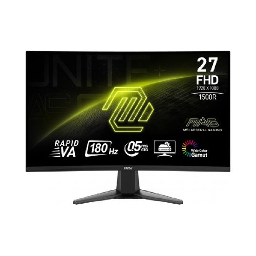 Monitores y accesorios para monitor monitores led/lcd msi MAG 27C6F Monitor Gamer Curvo Msi Mag 27c6f Lcd, 27 Pulgadas, Full Hd, Va, 180 Hz, Hdmi/displayport Negro