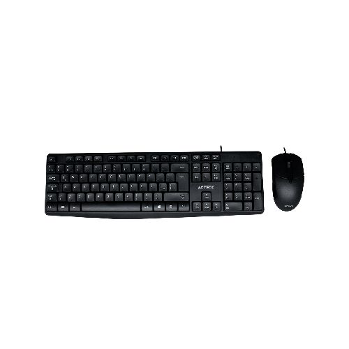 Kit Teclado Y Mouse Acteck Mk210 Alambrico, Usb, Negro  