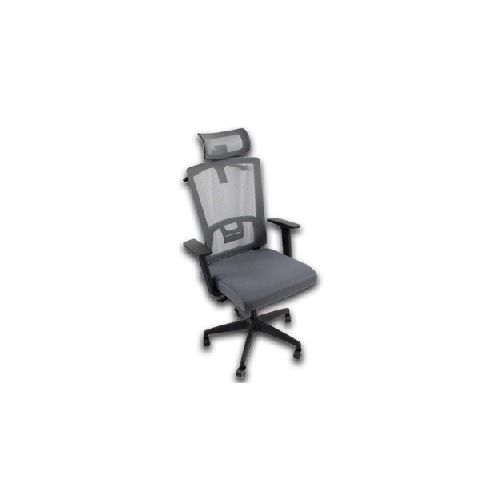 Muebles varios sillas de oficina modamob MC103 Silla Gerencial Modamob Kioto, Gris/negro, Reposabrazos, 5 Llantas, Piston De Altura, Perchero En Cabecera