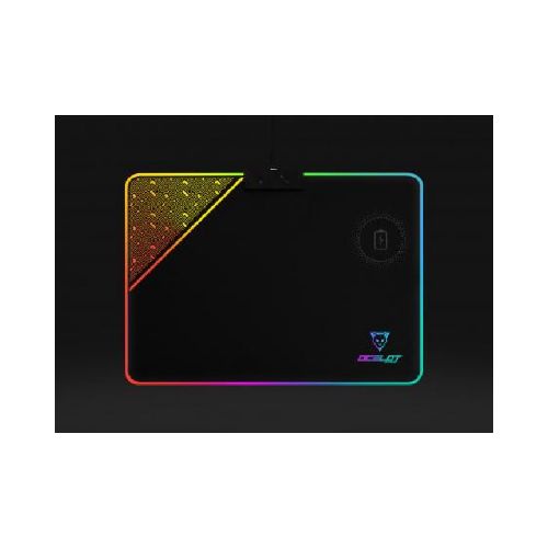 Mousepad Ocelot Gaming Ompr01 Led Si, 350 Mm, 250 Mm, Negro  