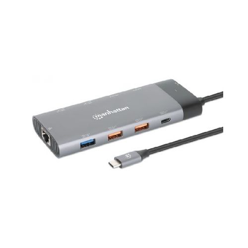 LAPTOPS DOCKING STATION MANHATTAN 130714 Docking Station Manhattan 130714 Usb 3.2 Gen 2 (3.1 Gen 2) Type-c, Hdmi 2, Usb A 3