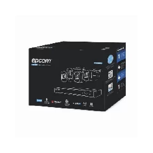 vigilancia Kit Dvr/nvr Con Camaras Epcom B50-kit-mic Kit De Vigilancia Epcom Cctv, Dvr 4 Canales, 4 Camaras Con Microfono, 5mp, Ip67, Con Accesorios