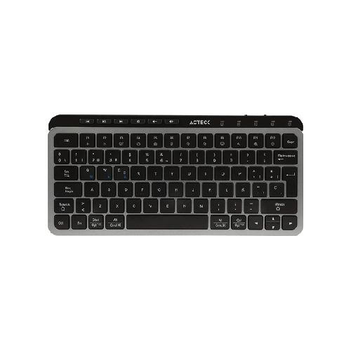 TECLADOS TECLADOS INALAMBRICOS ACTECK AC-940092 Teclado Inalámbrico Acteck Inspire Krea Ti750 Español, Rf Inalámbrico + Bluetooth, 10 M, Negro, Gris