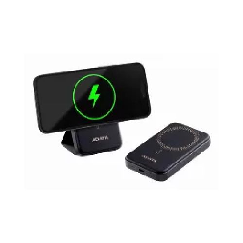 reguladores, nobreaks y energia Power Bank / Baterias Portatiles Adata Pr050-11bk Power Bank Adata R050, 5000 Mah, Cargador Inalambrico, Soporta 2 Dispositivos, Carga Usb-c, Negro