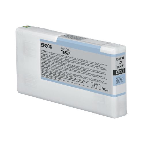 Cartucho De Tinta Epson T6535 Light Cyan Ink Cartridge (200ml) Original, Cian Claro, 200 Ml  