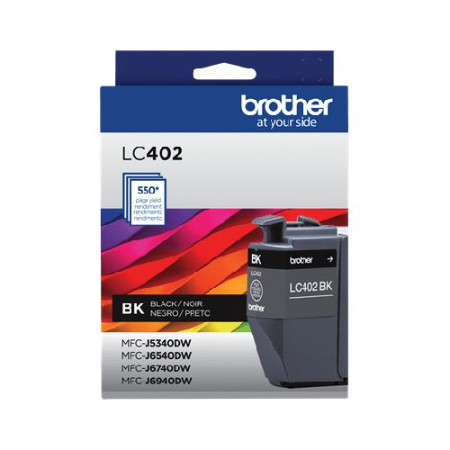 Cartucho De Tinta Brother Lc402bk Original, Negro, Rendimiento Estándar  