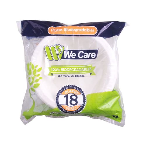 Plato Foam  Hondo #6 Biodegradable  Wecare  18.0 - - Tienda | Calimax en linea