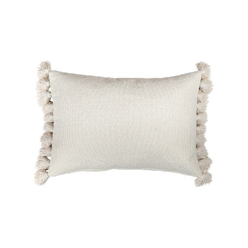 Funda De Almohada Pompones Perla  