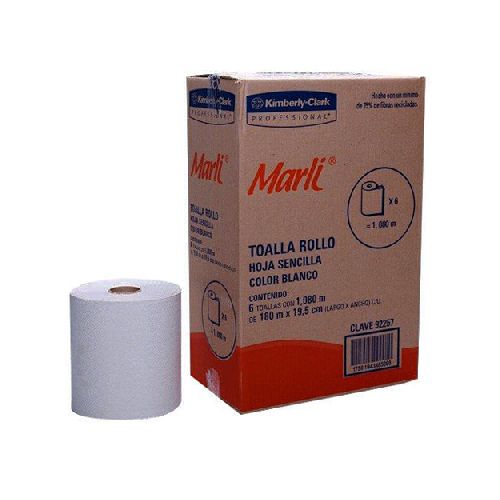 Toalla en rollo Marli 92257 180 m con 6 rollos.  