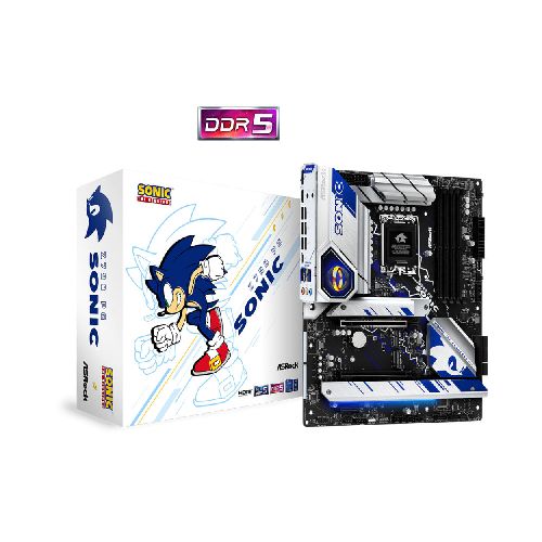 ASRock Tarjeta Madre  ATX Z790 PG Sonic S-1700 Intel Z790 HDMI 128GB DDR5 para Intel