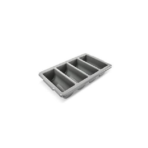 Caja Plastica para Cubiertos de 4 Compartimientos Gris CCS  