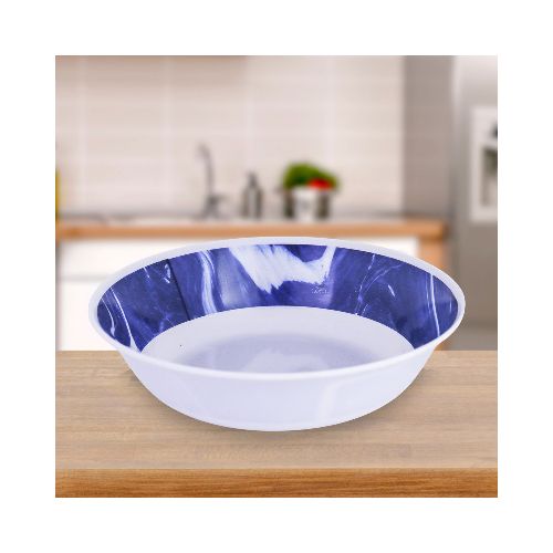 Plato para Sopa color Azul con Blanco,19 cm  