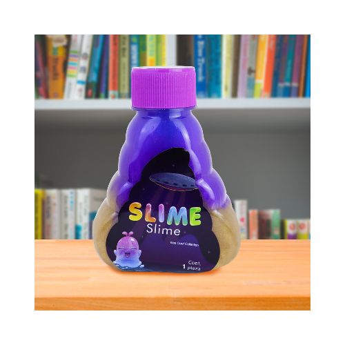 Slime Multicolor, Botella color Oro 150gr.  