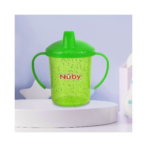 Vaso Nuby Sparks de Flujo Libre con Boquilla Rígida, Verde  