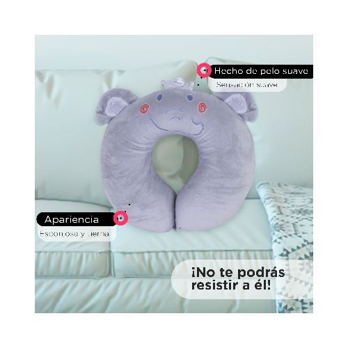 Almohada para Viaje con Diseño de Elefante color Gris  