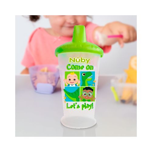 Vaso entrenador con Boquilla de Cocomelon Let´s Play color Verde 240ml  