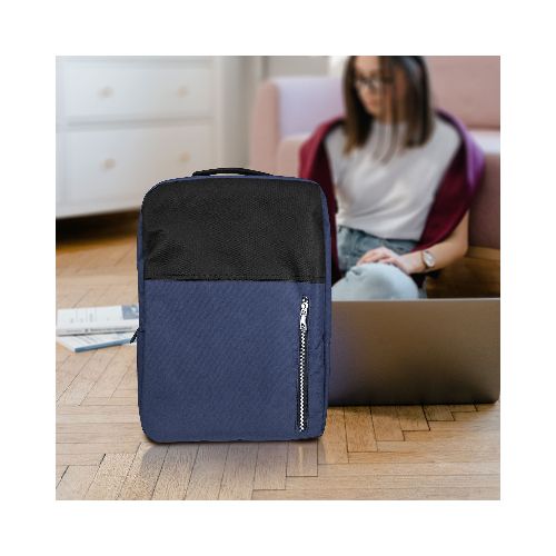 Mochila Porta Laptop con Cargador USB color Azul Marino  