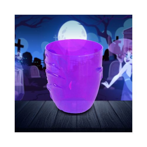 Vaso Zombie color Morado de Plástico  