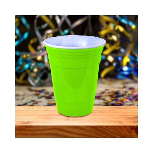 Vaso de Plástico, color Verde, 490ml  