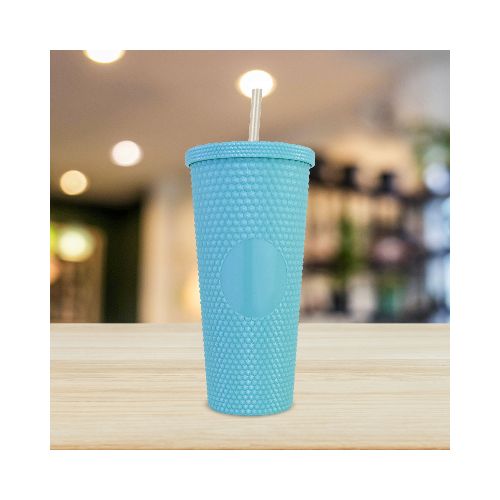 Vaso Texturizado color Azul, 650ml  