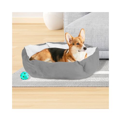 Cama con Diseño Hexagonal para Mascota, color Gris  