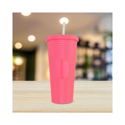 Vaso Texturizado color Rosa, 650ml  