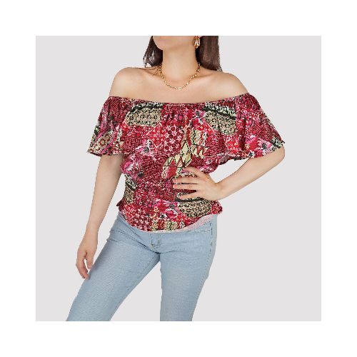 Blusa Campesina para Dama, color Rojo