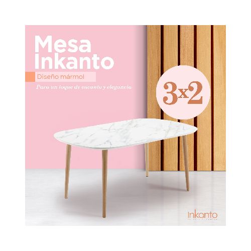 Mesa de Centro con Tapa de Mármol de Imitación ¡3x2!  